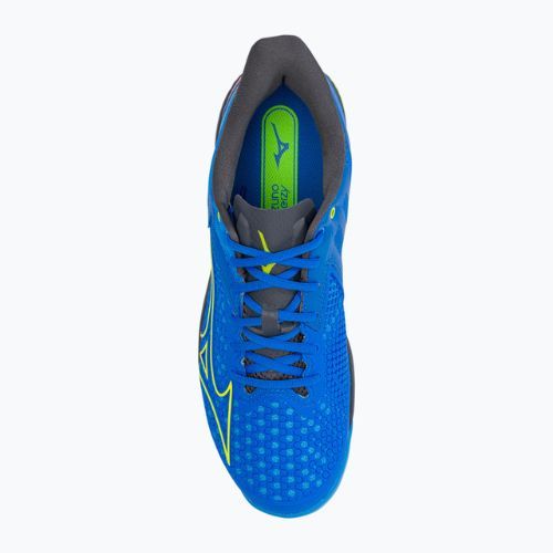 Чоловічі тенісні туфлі Mizuno Wave Exceed Tour 5 CC peace blue/кислотний лайм/залізний затвор