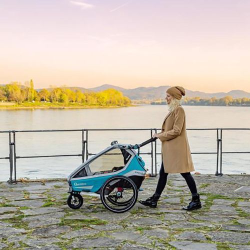 Причіп велосипедний одномісний Qeridoo Kidgoo 1 Sport блакитний Q8S-20-P