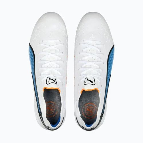 Футбольні бутси чоловічі PUMA King Ultimate MxSG puma white/puma black/blue glimmer/ultra orange