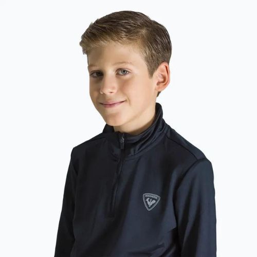 Кофта лижна дитяча Rossignol Boy 1/2 Zip Warm Stretch black