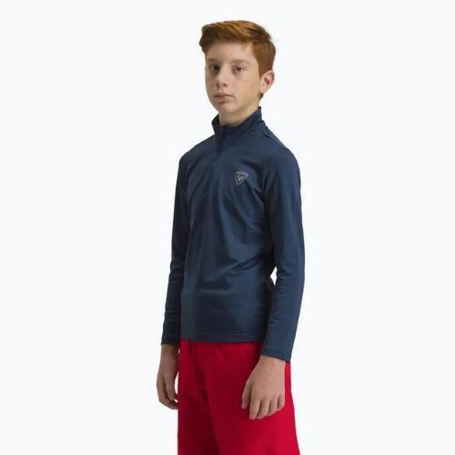 Кофта лижна дитяча Rossignol Boy 1/2 Zip Warm Stretch dark navy