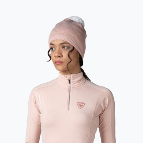 Жіноча термоактивна кофта Rossignol Classique 1/2 Zip powder pink