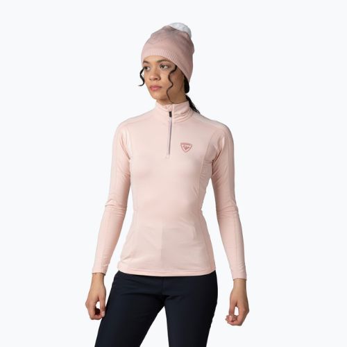 Жіноча термоактивна кофта Rossignol Classique 1/2 Zip powder pink