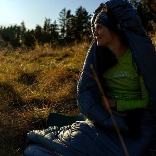 Спальний мішок AURA Nom 200 195 см/правий сталевий