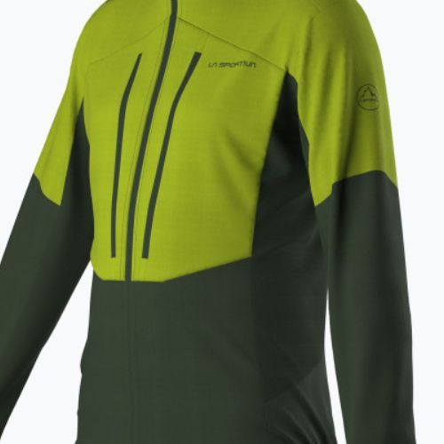 Кофта трекінгова чоловіча La Sportiva Session Tech Hoody forest/lime punch