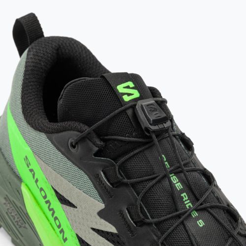 Кросівки для бігу чоловічі Salomon Sense Ride 5 black/laurel wreath/green gecko