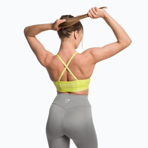 Бюстгальтер спортивний Gymshark Ruched Training Sports glitch yellow