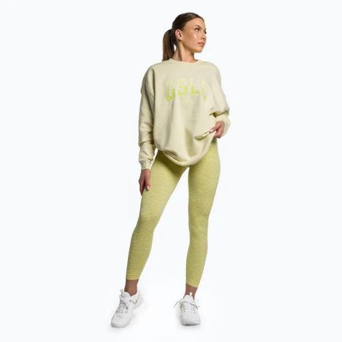 Кофта тренувальна жіноча Gymshark Gfx Gslc Oversized yellow/white