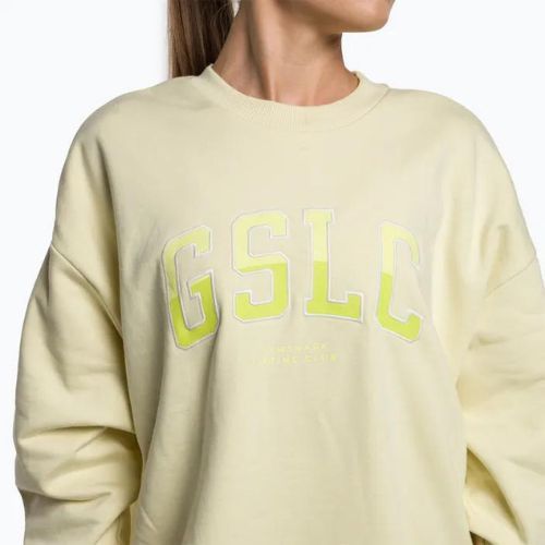 Кофта тренувальна жіноча Gymshark Gfx Gslc Oversized yellow/white