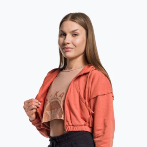 Кофта тренувальна жіноча Gymshark KK Twins Zip Up Crop orange