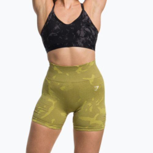 Шорти для тренувань жіночі Gymshark Adapt Camo Savanna Seamless green