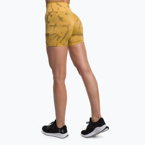 Шорти для тренувань жіночі Gymshark Adapt Camo Savanna Seamless indian yellow