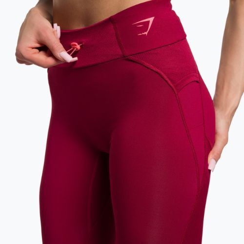 Легінси тренувальні жіночі Gymshark Pulse burgundy red