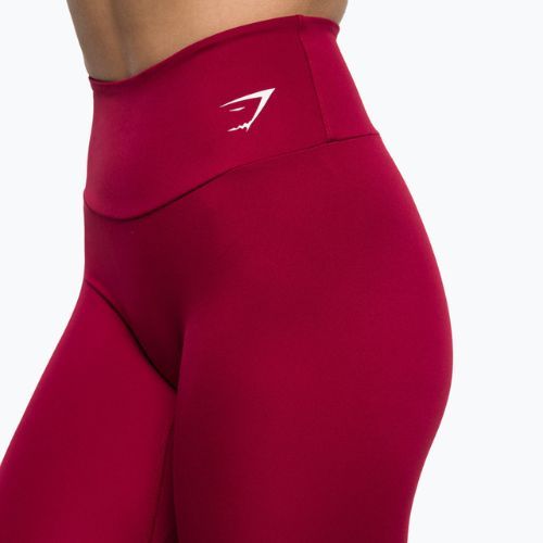 Легінси тренувальні жіночі Gymshark Training Full Lenght burgundy/white