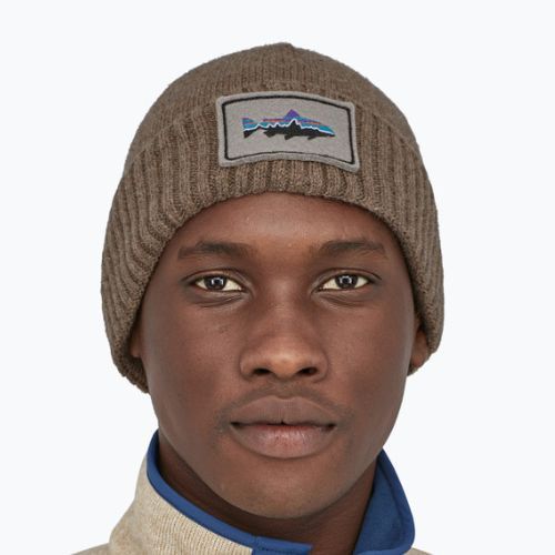 Шапка трекінгова Patagonia Brodeo Beanie fitz roy trout patch/ash tan