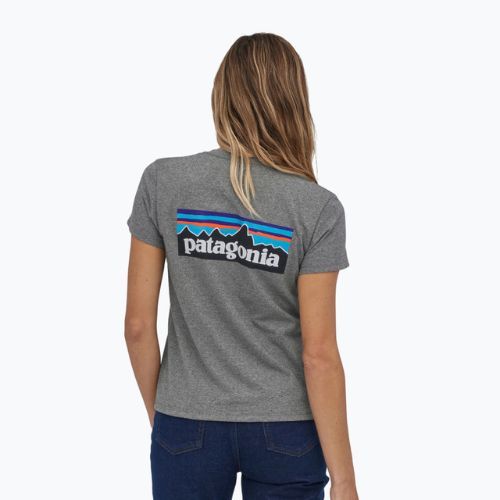 Футболка трекінгова жіноча Patagonia P-6 Logo Responsibili-Tee gravel heather