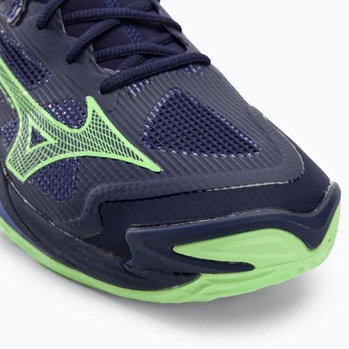 Кросівки баскетбольні чоловічі Mizuno Wave Momentum 3 evening blue/tech green/lolite