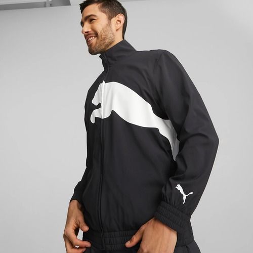 Куртка тренувальна чоловіча PUMA Train Big Cat Lined Woven puma black