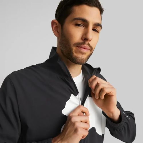 Куртка тренувальна чоловіча PUMA Train Big Cat Lined Woven puma black