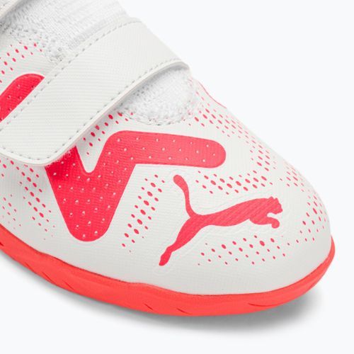 Футбольні бутси дитячі PUMA Future Play It V Jr puma white/fire orchid