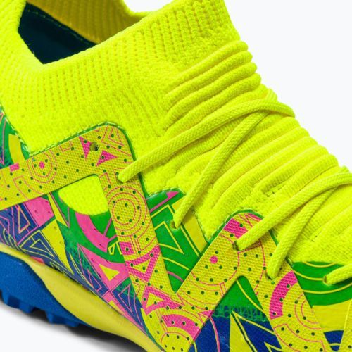 Футбольні бутси дитячі PUMA Future Match Energy Tt + Mid Jr ultra blue/yellow alert/luminous pink