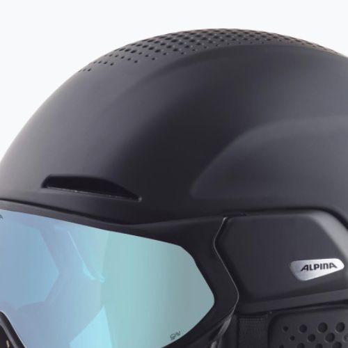 Гірськолижний шолом Alpina Oro QV Mips чорний матовий/крижаний