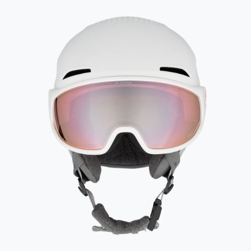 Гірськолижний шолом Alpina Oro QV Mips білий матовий/водяно-рожевий