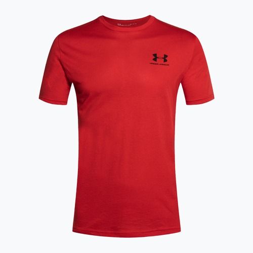 Футболка тренувальна чоловіча Under Armour Sportstyle Left Chest SS red/black