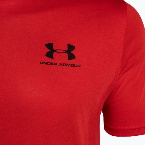Футболка тренувальна чоловіча Under Armour Sportstyle Left Chest SS red/black