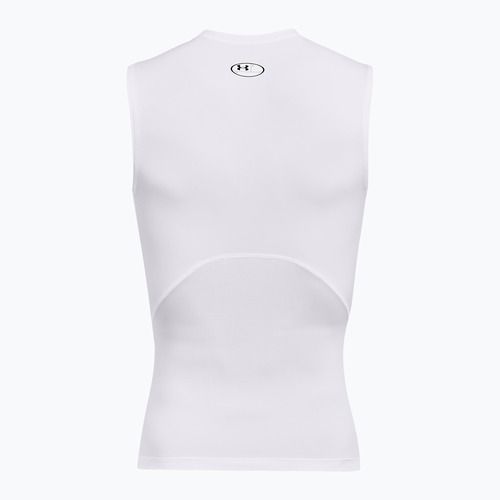 Лонгслів тренувальний чоловічий Under Armour Ua HG Armour Comp LS white/black