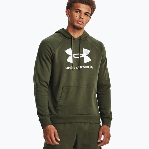 Кофта з капюшоном чоловіча Under Armour Rival Fleece Logo HD marine od green/white