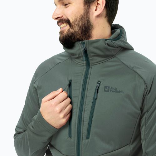 Чоловічий пуховик Jack Wolfskin Alpgrat Pro Ins Fz hedge green