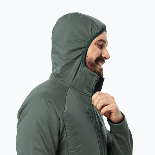 Чоловічий пуховик Jack Wolfskin Alpgrat Pro Ins Fz hedge green