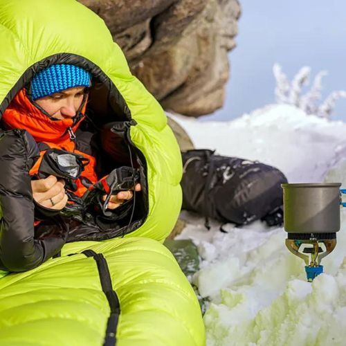 Спальний мішок AURA AR 450 195 см салатовий зелений