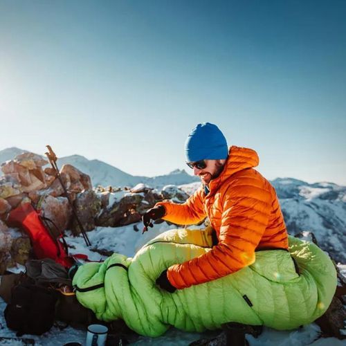 Спальний мішок AURA AR 600 195 см салатовий зелений