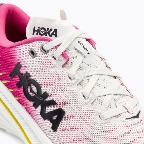 Жіночі бігові кросівки HOKA Bondi X blanc de blanc/рожевий деревій