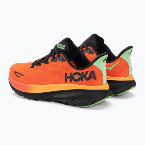 Чоловічі бігові кросівки HOKA Clifton 9 полум'я / яскраво-помаранчеві