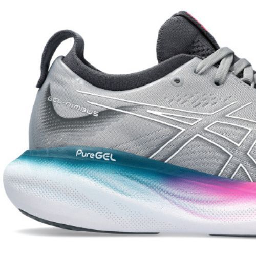 Жіночі бігові кросівки ASICS Gel-Nimbus 25, білий/сірий