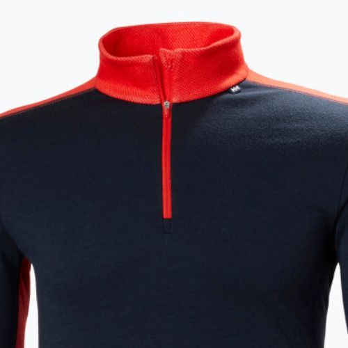 Чоловіча термокофта Helly Hansen Lifa Merino середня вага 1/2 на блискавці темно-синій