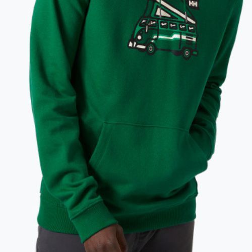 Чоловічий трекінговий світшот Helly Hansen F2F Organic Cotton Hoodie малахітовий