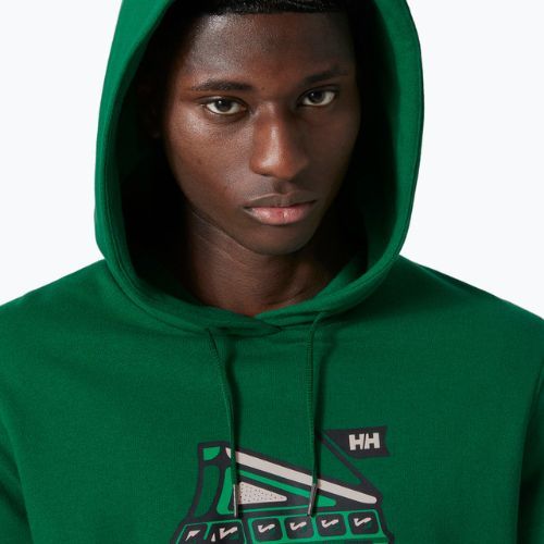 Чоловічий трекінговий світшот Helly Hansen F2F Organic Cotton Hoodie малахітовий
