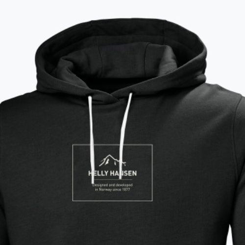 Чоловічий трекінговий світшот Helly Hansen F2F Organic Cotton Hoodie меланж чорного дерева