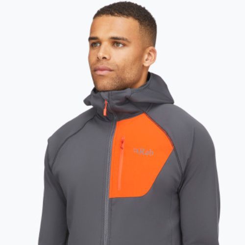 Чоловіча толстовка Rab Superflux Hoody graphene/firecracker