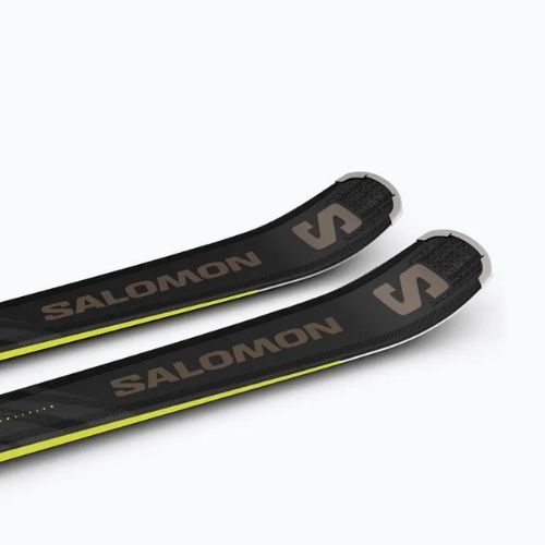 Гірські лижі Salomon S/Max 8 XT + M11 GW чорні/дерево/безпечно-жовті