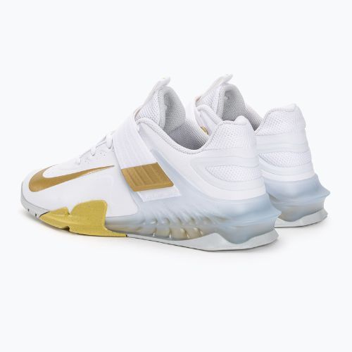 Кросівки для важкої атлетики Nike Savaleos біло-чорні залізо-сірі