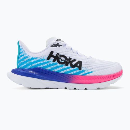 Кросівки чоловічі HOKA Mach 5 white/scuba blue