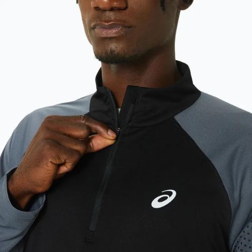 Лонгслів для бігу чоловічий ASICS Icon 1/2 Zip performance black/carrier grey