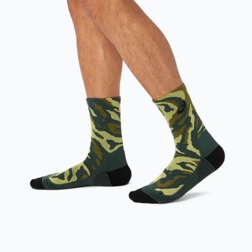 Шкарпетки для бігу ASICS Color Camo Run Crew rain forest/cactus/glow yellow