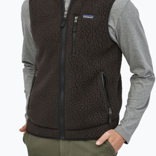 Чоловічий фліс Patagonia Retro ворсовий фліс без рукавів чорний