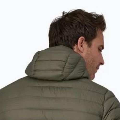 Чоловічий пуховий светр Patagonia з капюшоном тазик зелений